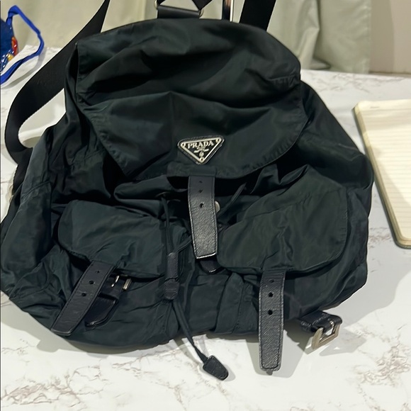 Preowned Prada dark green back pack - Picture 1 of 15